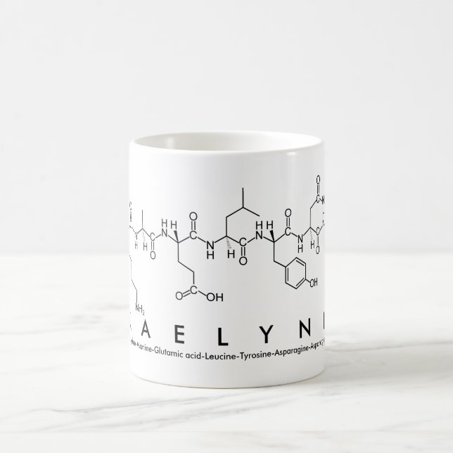 Taza De Café Kaelynn peptide name mug (Centro)