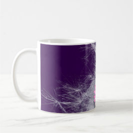 Taza De Café Kaffeetasse Blumen und Distelsamen, lila
