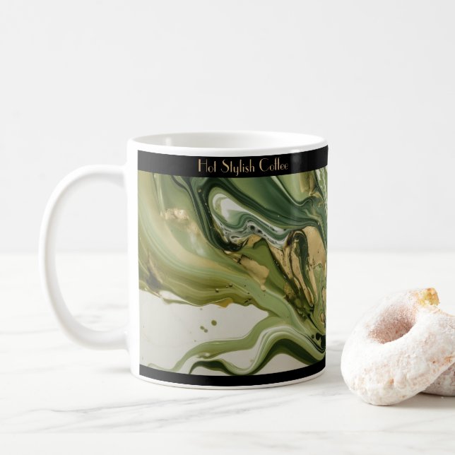 Taza De Café Kaffeetasse im Marmor Look (Con donut)