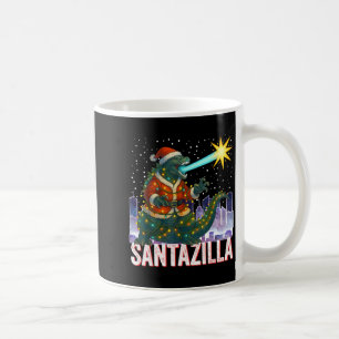 Taza De Café Kaiju Navidad Santazilla Monstruo Japonés Dinosa