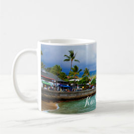 Taza De Café Kailua Kona Pier Hawaii Pintura del petróleo Arte
