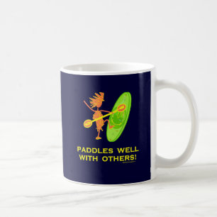 Taza De Café Kajak de Whitewater - paletas bien con otras 2