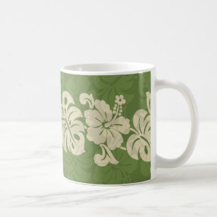 Taza De Café Kalakaua Hibisco Hawaiano Borde KL301