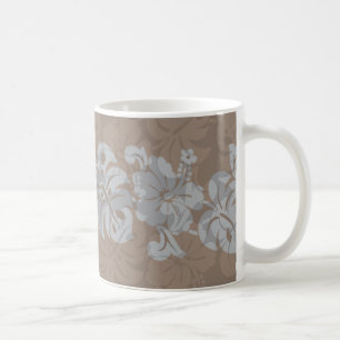 Taza De Café Kalakaua Hibisco Hawaiano Bordillo KL302