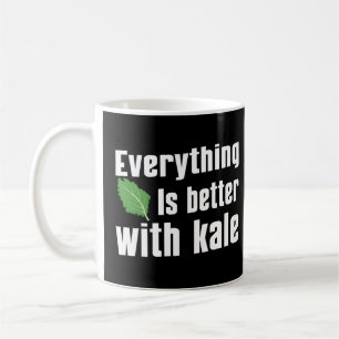 Taza De Café Kale dice amor vegetariano comida saludable