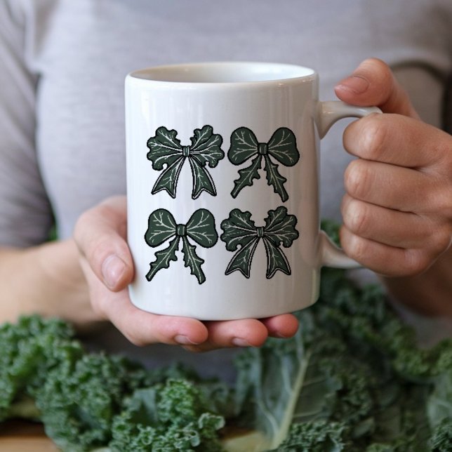 Taza De Café Kale green Bow (Subido por el creador)