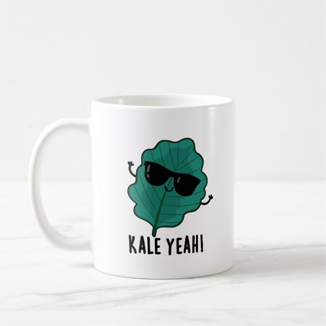 Taza De Café Kale Yeah Funny Veggie Pun (Izquierda)