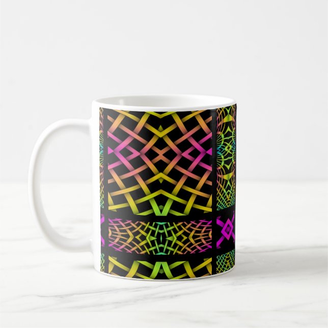Taza De Café Kaleidoscope Mosaic III + tus ideas (Izquierda)