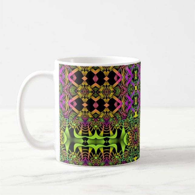 Taza De Café Kaleidoscope Mosaic IV + tus ideas (Izquierda)