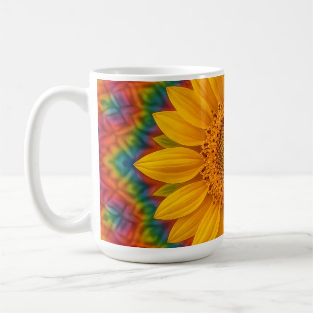 Taza De Café Kaleidoscope Sunflower  (Izquierda)