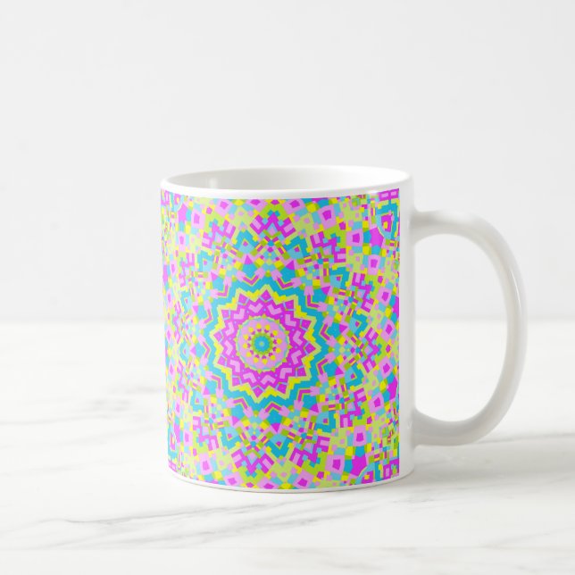 Taza De Café Kaleidoscopio colorido 04 (Derecha)