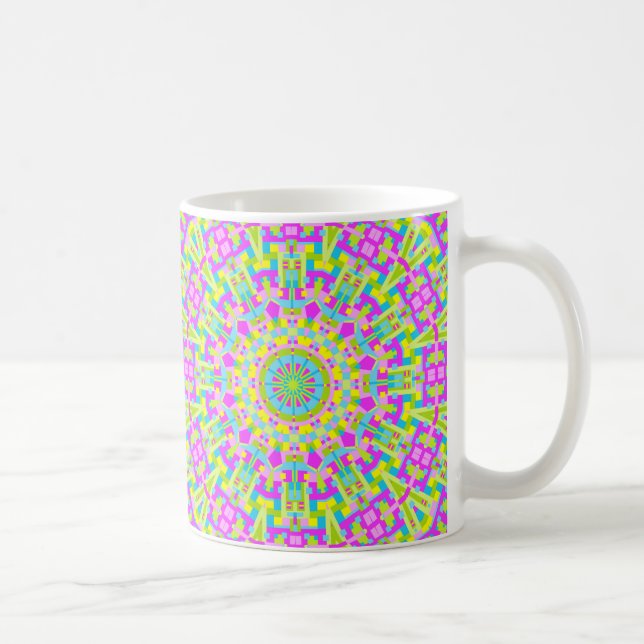 Taza De Café Kaleidoscopio colorido 05 (Derecha)