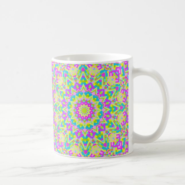 Taza De Café Kaleidoscopio colorido 07 (Derecha)