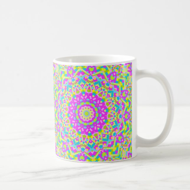Taza De Café Kaleidoscopio colorido 08 (Derecha)