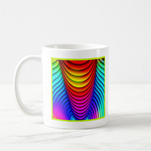 Taza De Café Kaleidoscopio del patrón 3D de colores