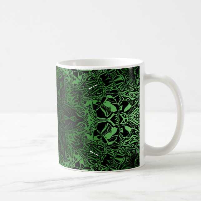 Taza De Café Kaleidoscopio verde (Derecha)
