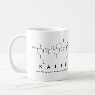 Taza De Café Kalie peptide name mug