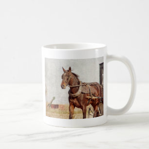 Taza De Café Kalona, Caballo Iowa Amish y Buggy
