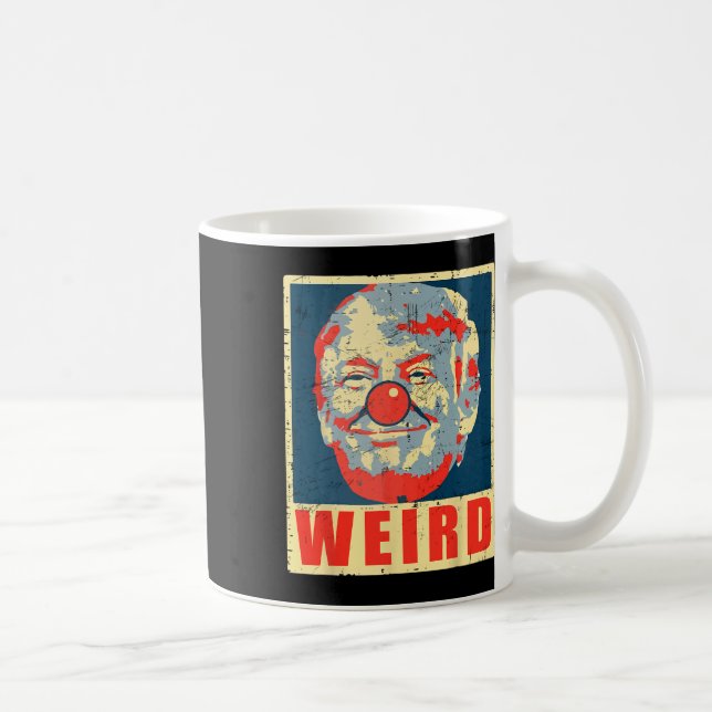 Taza De Café Kamala contra Trump Retro ventilado de payaso Trum (Derecha)