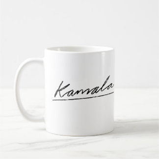 Taza De Café Kamala Firma cursiva
