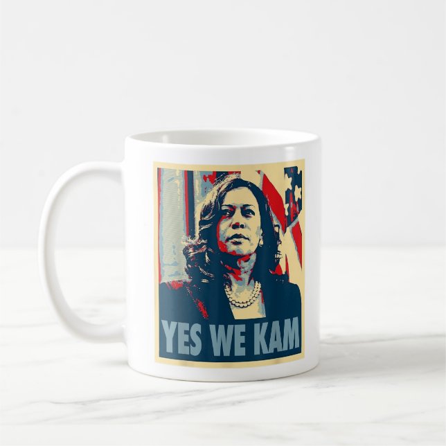 Taza De Café Kamala Harris 2024 Sí Kam Madam Harris Fun (Izquierda)