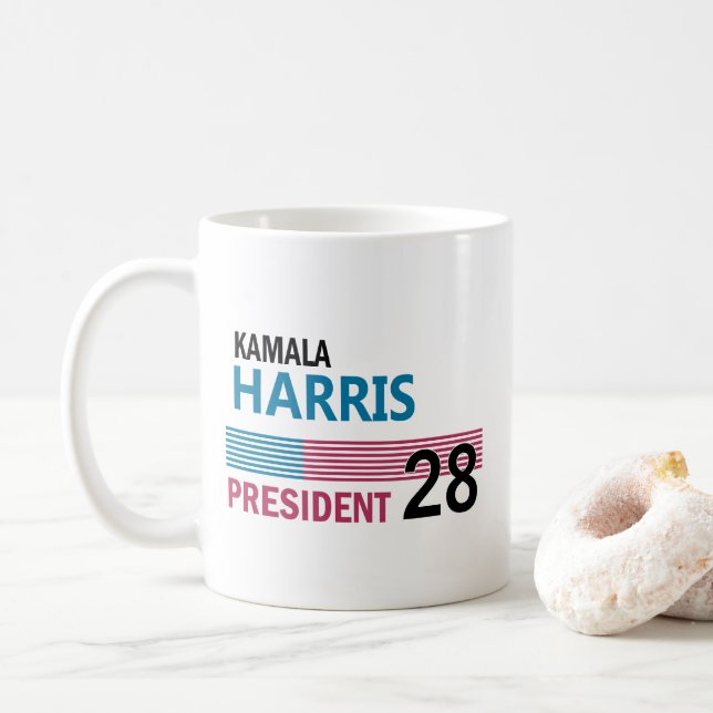 Taza De Café Kamala Harris 2028 (Con donut)