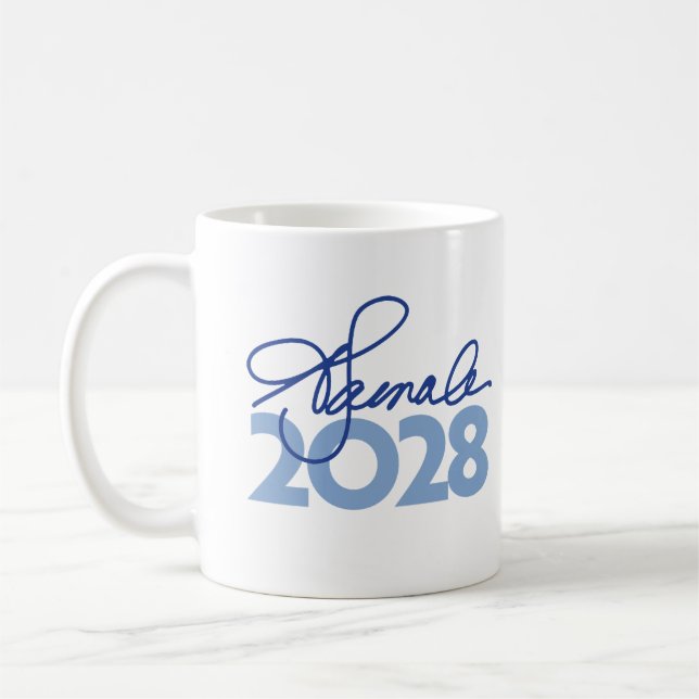 Taza De Café Kamala Harris 2028 Firma (Izquierda)