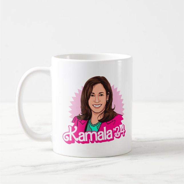Taza De Café Kamala Harris '24 en rosa (Izquierda)