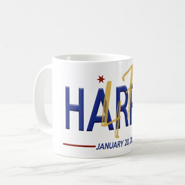 Taza De Café Kamala Harris 47ª investidura del presidente (Anverso izquierdo)