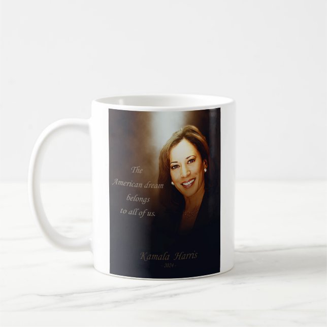 Taza De Café Kamala Harris. El sueño americano nos pertenece a  (Izquierda)