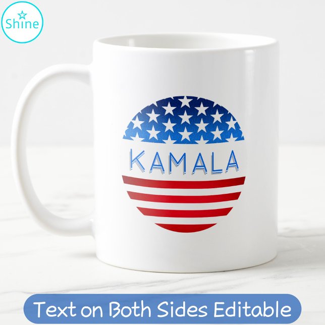 Taza De Café Kamala Harris Elección Bandera de Estados Unidos P (Subido por el creador)