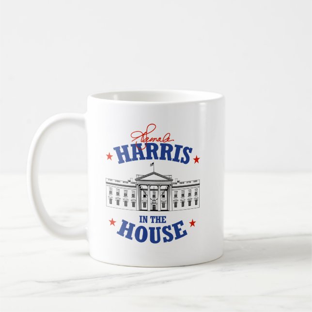 Taza De Café Kamala Harris en la casa (Izquierda)