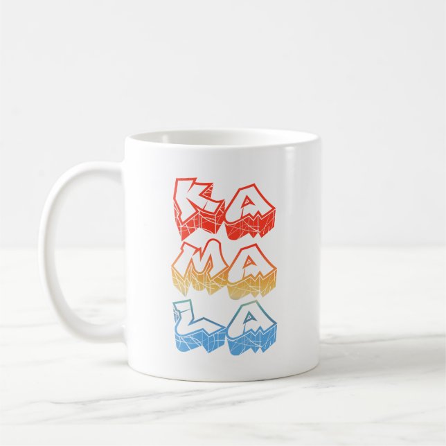 Taza De Café Kamala Harris Graffiti (Izquierda)