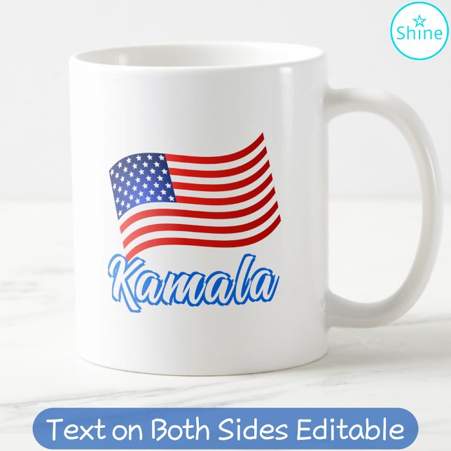 Taza De Café Kamala Harris por el guión elegante del presidente (Subido por el creador)
