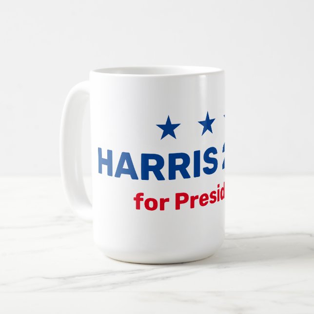 Taza De Café Kamala Harris Por El Presidente 2024 (Anverso izquierdo)