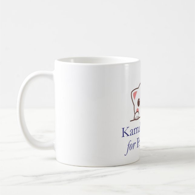 Taza De Café Kamala Harris por la mugre de gatos del presidente (Izquierda)