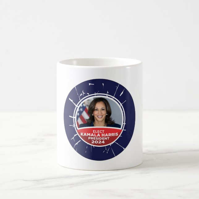 Taza De Café Kamala Harris por la presidencia en 2024 (Centro)