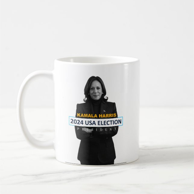 Taza De Café Kamala Harris presidente de las elecciones de Esta (Izquierda)