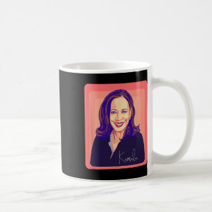 Taza De Café Kamala Harris Señora Presidenta del retrato de art