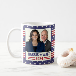 Taza De Café Kamala Harris Tim Walz 2024 Vicefotos del presiden