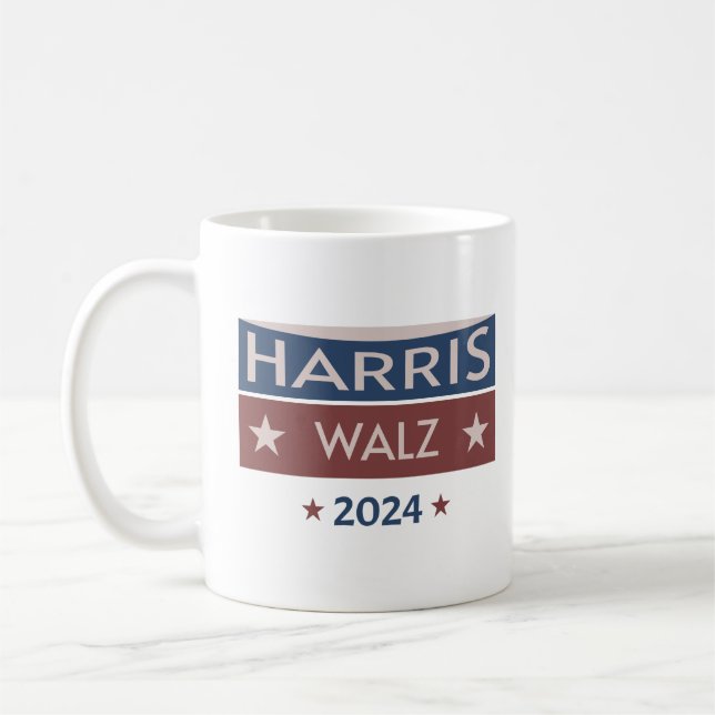 Taza De Café Kamala Harris Tim Walz Elecciones Presidenciales 2 (Izquierda)
