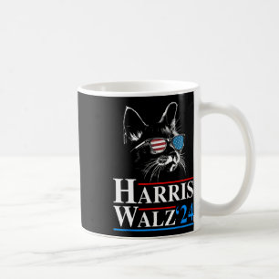Taza De Café Kamala Harris W 2024 Harris Waltz Vp President Cat