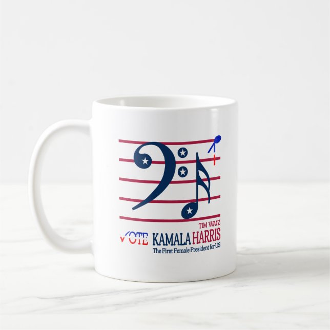Taza De Café Kamala Harris y Tim Walz (Izquierda)