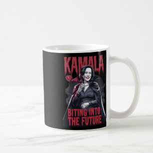 Taza De Café Kamala Mordiendo El Futuro Vampiro Kamala Harris H