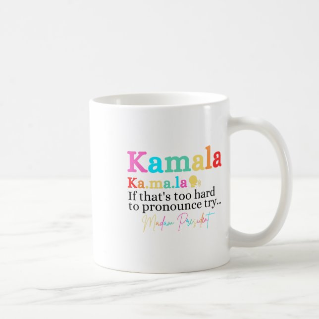 Taza De Café Kamala si es muy difícil de predecir, juzgue a la  (Derecha)