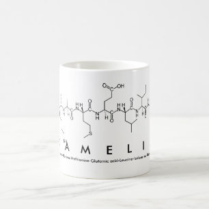 Taza De Café Kamelia peptide name mug