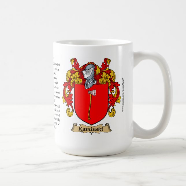 Taza De Café Kaminski, el origen, el significado y el escudo (Derecha)