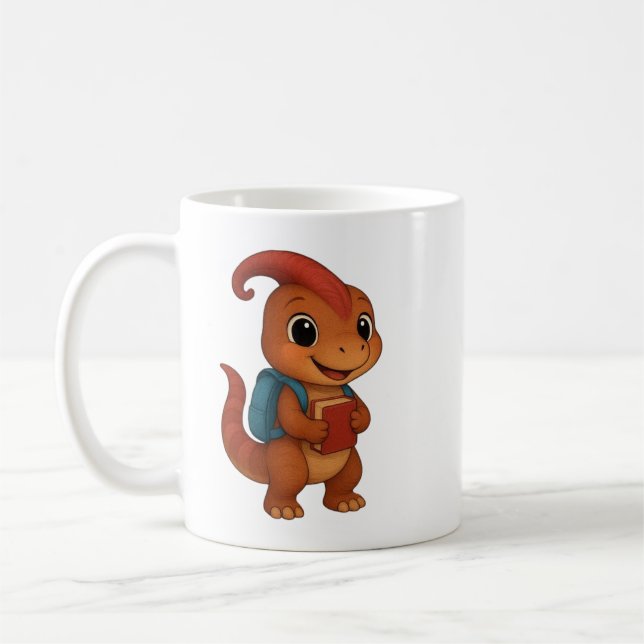 Taza De Café Kammli goes to School – Dino with Backpack (Izquierda)