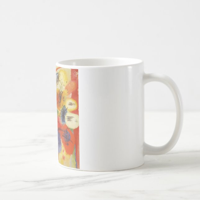 Taza De Café Kandinsky Black Strokes Resumen de pintura (Derecha)