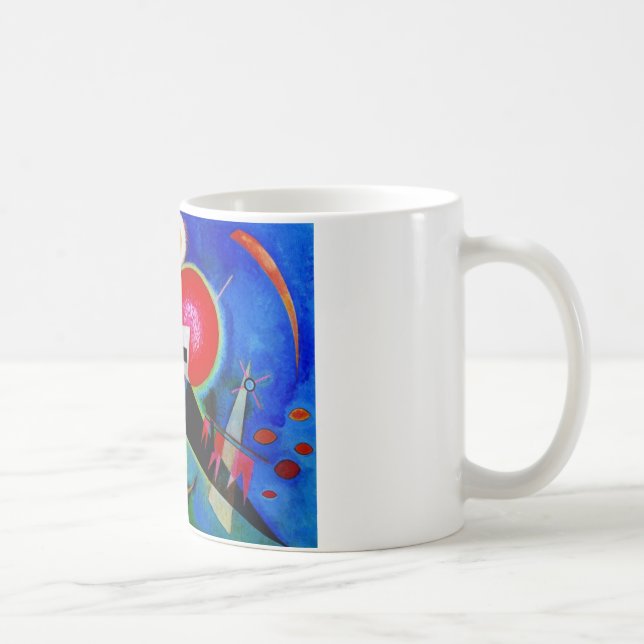 Taza De Café Kandinsky con pintura abstracta azul (Derecha)